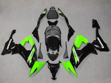 Best 2008-2010 Kawasaki ZX10R Motorcycle Fairings - Green Glossy Black