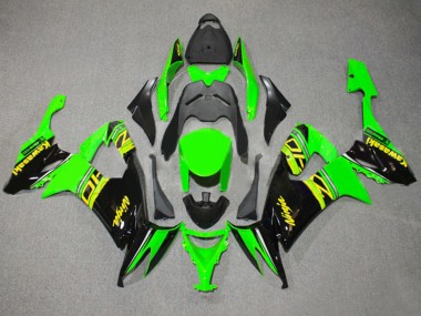 Best 2008-2010 Kawasaki ZX10R Motorcycle Fairings - Green Glossy Black Yellow