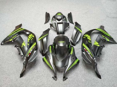 Best 2016-2020 Kawasaki ZX10R Motorcycle Fairings - Matte Black Green