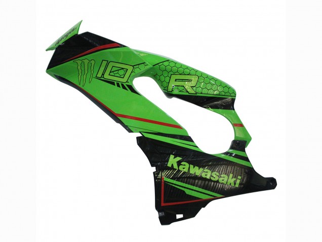 2021-2025 Kawasaki ZX10R Motorcycle Fairings - Green Glossy Black