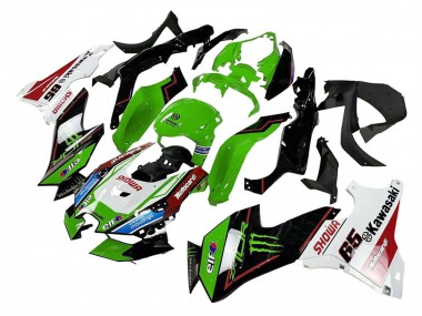 Best 2021-2025 Kawasaki ZX10R Motorcycle Fairings - Green Black White Red Blue Showr Elf Monster