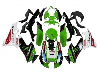 Best 2021-2025 Kawasaki ZX10R Motorcycle Fairings - Green Black White Red Blue Showr Elf Monster