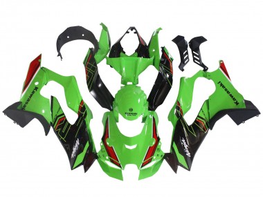 Best 2021-2025 Kawasaki ZX10R Motorcycle Fairings - Green Black Red