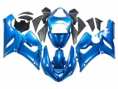 Best 2005-2006 Kawasaki ZX6R Motorcycle Fairings - Glossy Blue