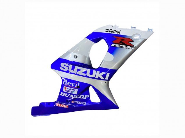 2000-2002 Suzuki GSXR1000 Motorcycle Fairings - Blue White Silver Castrol Dunlop