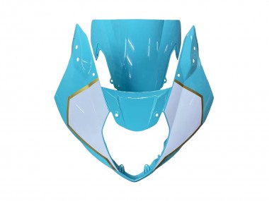 Best 2003-2004 Suzuki GSXR 1000 Motorcycle Fairings - White Light Blue Gold