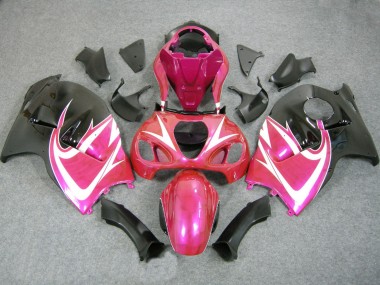 Best 1996-2007 Suzuki GSXR 1300 Hayabusa Motorcycle Fairings - Pink White Black
