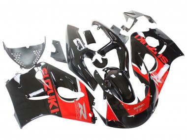 Best 1996-2000 Suzuki GSXR 600 / GSXR 750 Motorcycle Fairings - Black Red