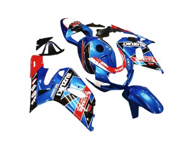 Best 2001-2003 Suzuki GSXR 600 / GSXR 750 Motorcycle Fairings - Blue Red Racing
