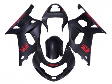 Best 2001-2003 Suzuki GSXR 600 / GSXR 750 Motorcycle Fairings - Matte Black Red