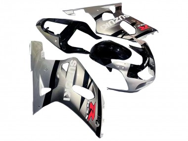 Best 2001-2003 Suzuki GSXR 600 / GSXR 750 Motorcycle Fairing - Silver Glossy Black Red