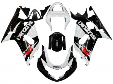 Best 2001-2003 Suzuki GSXR 600 / GSXR 750 Motorcycle Fairings - White Glossy Black Red