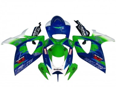 Best 2004-2005 Suzuki GSXR 600 / GSXR 750 Motorcycle Fairings - White Blue Green
