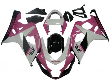 Best 2004-2005 Suzuki GSXR 600 / GSXR 750 Motorcycle Fairings - White Pink Black