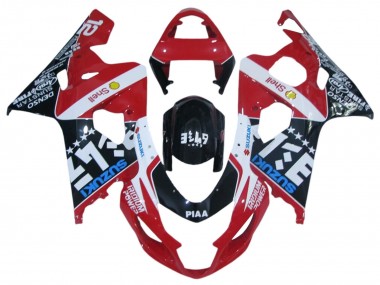 Best 2004-2005 Suzuki GSXR 600 / GSXR 750 Motorcycle Fairings - Red White Black Blue