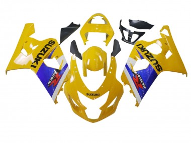 Best 2004-2005 Suzuki GSXR 600 / GSXR 750 Motorcycle Fairing - Yellow White Blue Black