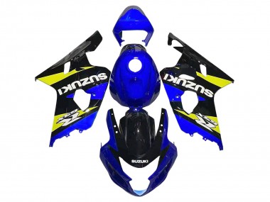 Best 2004-2005 Suzuki GSXR 600 / GSXR 750 Motorcycle Fairings - Blue Yellow Black