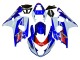 2004-2005 Suzuki GSXR 600 / GSXR 750 Motorcycle Fairing - White Blue Red