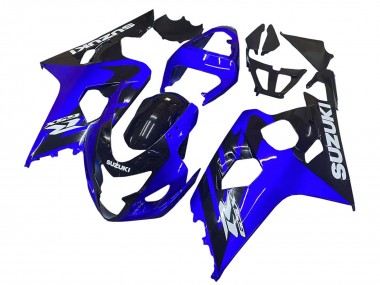 Best 2004-2005 Suzuki GSXR 600 / GSXR 750 Motorcycle Fairings - Blue Black White Decal
