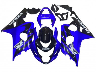 Best 2004-2005 Suzuki GSXR 600 / GSXR 750 Motorcycle Fairings - Blue Black White Decal
