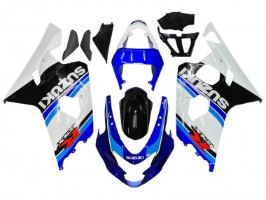 Best 2004-2005 Suzuki GSXR 600 / GSXR 750 Motorcycle Fairing - White Blue Black Red
