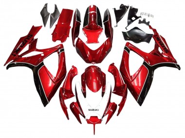 Best 2006-2007 Suzuki GSXR 600 / GSXR 750 Motorcycle Fairings - Red Black