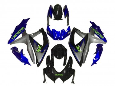 Best 2008-2010 Suzuki GSXR 600 / GSXR 750 Motorcycle Fairings - Blue Grey Glossy Black Green