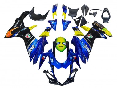 Best 2011-2024 Suzuki GSXR 600 / GSXR 750 Motorcycle Fairings - Blue Yellow