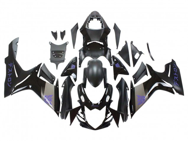 2011-2024 Suzuki GSXR 600 / GSXR 750 Motorcycle Fairings - Matte Black Grey Purple