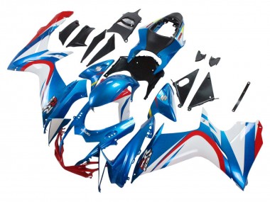 Best 2011-2024 Suzuki GSXR 600 / GSXR 750 Motorcycle Fairings - Blue White Red
