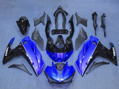 Best 2015-2018 Yamaha YZF R3/R25 Motorcycle Fairing Kits - Blue Glossy Black