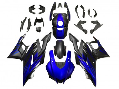 Best 2019-2021 Yamaha YZF R3/R25 Motorcycle Fairing - Blue Matte Black