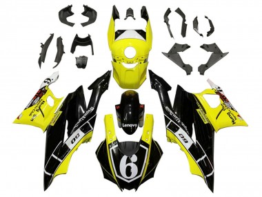 Best 2022-2024 Yamaha YZF R3/R25 Motorcycle Fairings - Yellow White Black Lenovo 6