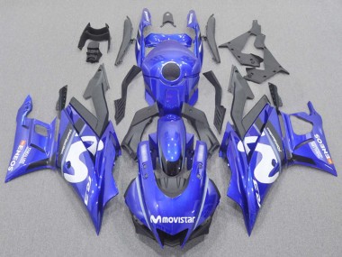 Best 2022-2024 Yamaha YZF R3/R25 Motorcycle Fairings - Blue White Black MoviStar ENEOS Yamalube