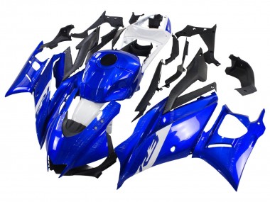Best 2022-2024 Yamaha YZF R3/R25 Motorcycle Fairings - Blue White Matte Black