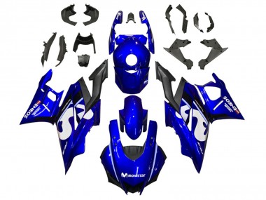 Best 2022-2024 Yamaha YZF R3/R25 Motorcycle Fairings - Blue White Black MoviStar ENEOS