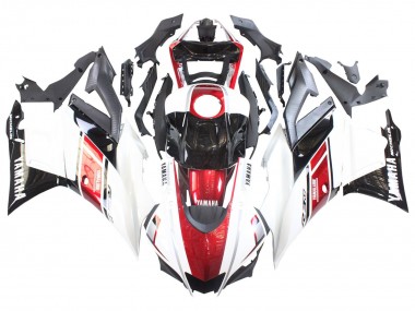 Best 2022-2024 Yamaha YZF R3/R25 Motorcycle Fairings - White Red Black Yamalube