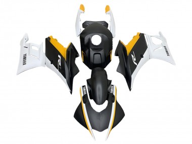 Best 2022-2024 Yamaha YZF R3/R25 Motorcycle Fairings - White Yellow Matte Black