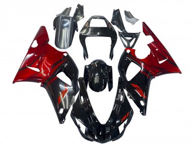 Best 1998-1999 Yamaha YZF 1000 R1 Motorcycle Fairings - Glossy Black Red