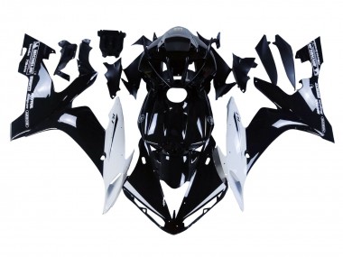 Best 2004-2006 Yamaha YZF 1000 R1 Motorcycle Fairings - Glossy Black White Motul