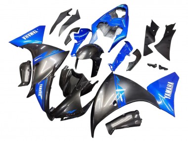 Best 2012-2014 Yamaha YZF 1000 R1 Motorcycle Fairings - Blue Glossy Black