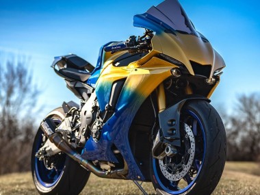 Best 2020-2025 Yamaha YZF 1000 R1 Motorcycle Fairings - Blue Gold