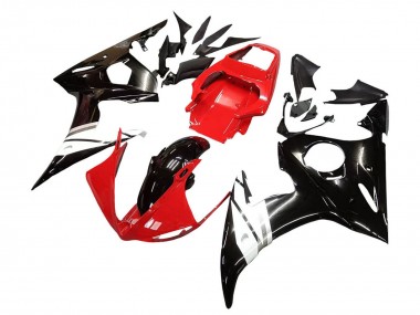 Best 2003-2004 Yamaha YZF R6 Motorcycle Fairings - Red White Glossy Black