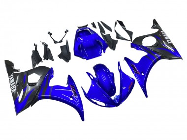 Best 2006-2009 Yamaha YZF R6S Motorcycle Fairings - Blue Black