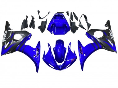 Best 2006-2009 Yamaha YZF R6S Motorcycle Fairings - Blue Black