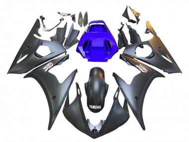 Best 2006-2009 Yamaha YZF R6S Motorcycle Fairings - Blue Matte Black