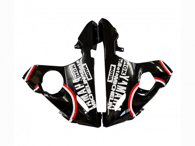 2003-2004 Yamaha YZF R6 Motorcycle Fairings - Glossy Black Red White Lucky Strike Motul