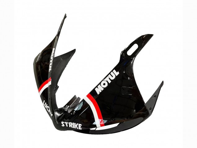 2003-2004 Yamaha YZF R6 Motorcycle Fairings - Glossy Black Red White Lucky Strike Motul