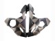 2006-2009 Yamaha YZF R6S Motorcycle Fairings - Grey Matte Black Geometric