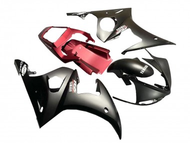 Best 2006-2009 Yamaha YZF R6S Motorcycle Fairing - Red Matte Black